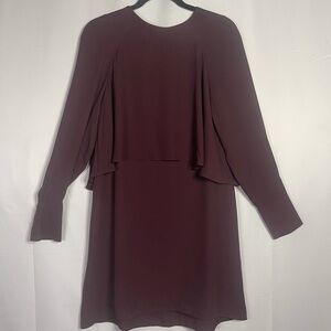 Who What Wear Maroon Long Sleeve Dress